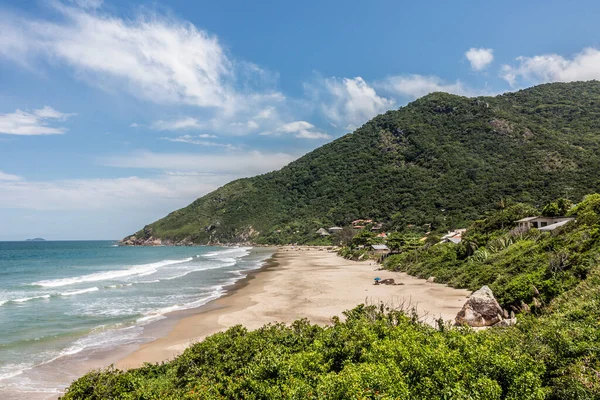 Brezilya Nın Küçük Balıkçı Köyü Florianopolis Boş Bir Sahil — Stok fotoğraf