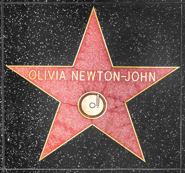 美国洛杉矶 2019年3月5日 好莱坞名人堂 中的明星特写 Olivia Newton John — 图库照片