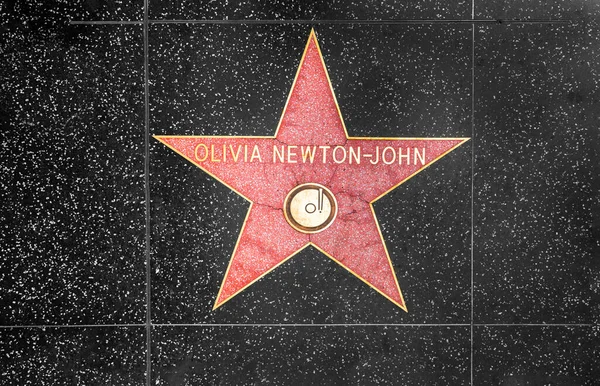 美国洛杉矶 2019年3月5日 好莱坞名人堂 中的明星特写 Olivia Newton John — 图库照片