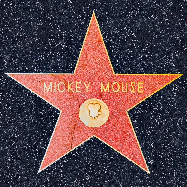 ロサンゼルス アメリカ 2019年3月5日 ミッキーマウスのためのハリウッド ウォーク フェームの星の閉鎖 — ストック写真