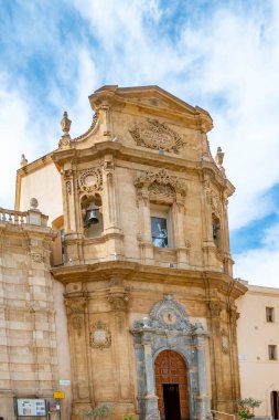 Marsala, İtalya - 29 Eylül 2022: Marsala Katedrali, Sicilya, İtalya