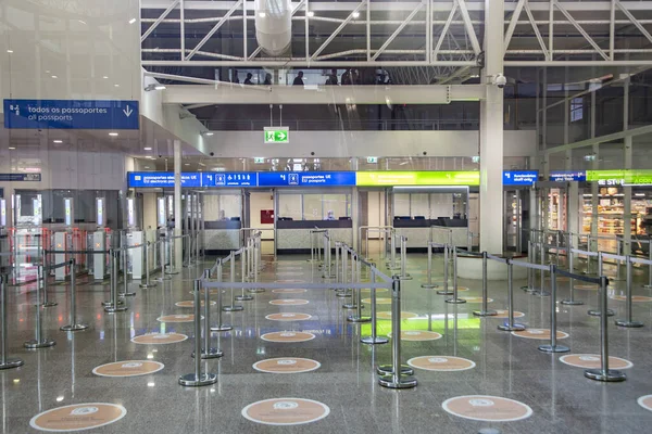 Frankfurt Germany October 2020 Passport Control Counter Frankfurt International Airport — Stock Photo, Image