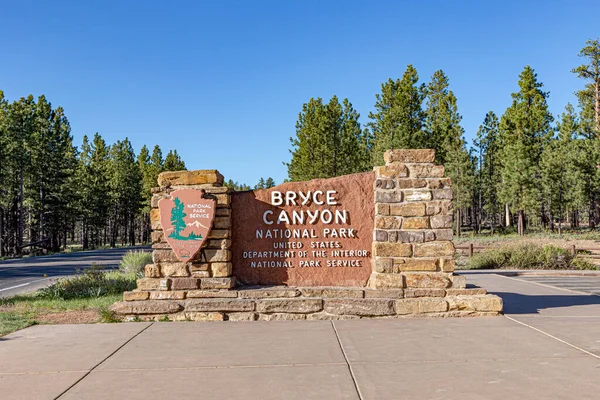 Bryce Canyon Usa Czerwca 2022 Wjazd Parku Narodowego Bryce Canyon — Zdjęcie stockowe