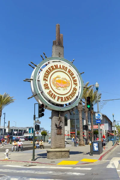 San Francisco Usa June 2022 Fisherman Wharf Sign Jefferson Taylor — Stock Photo, Image