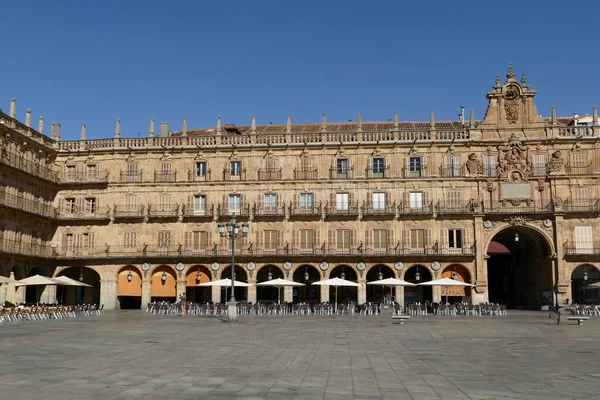 Manzaralı Plaza Belediye Başkanı Salamanca Spanya — Stok fotoğraf