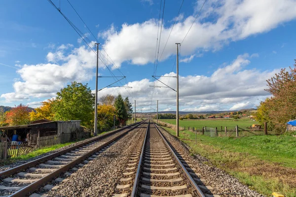 Rails Voor Hogesnelheidstrein Van Duitse Spoorwegvereniging Herleshausen Duitsland — Stockfoto