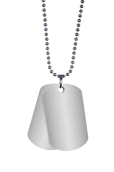 Dog tags on white — Stock Photo, Image