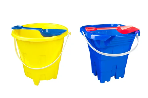 Beach buckets — Stock Photo, Image