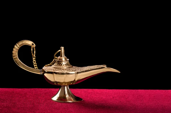 Gold magic lamp Stock Picture