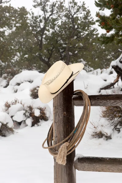 Chapéu e laço Wrangler — Fotografia de Stock