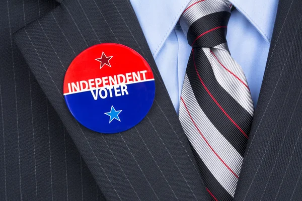 Independent voter pin — Stock Photo, Image