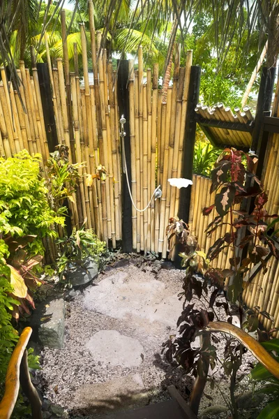 Tropical ooutdoor shower — Stock Photo, Image