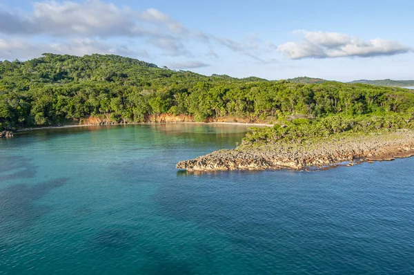 Remote Part Roatan Honduras Shows Beautiful Private Cove Sometimes Used — Stock Photo, Image