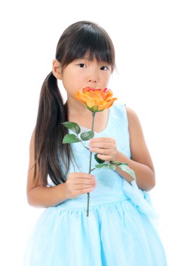 küçük Asyalı kız portresi