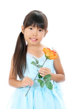 küçük Asyalı kız portresi