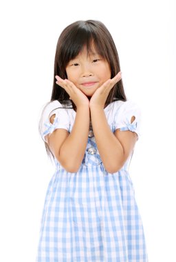 küçük Asyalı kız portresi