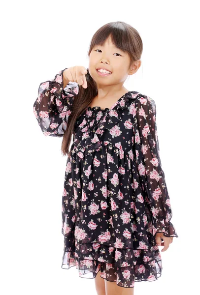 Smiling little asian girl Stock Photo
