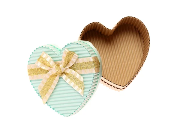 Heart shaped cardboard box — Stock Photo, Image