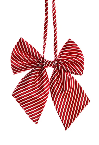 Red bow tie for schoolgirl — Stock Photo, Image