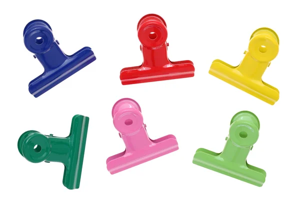 Kleurrijke bindmiddel clips — Stockfoto
