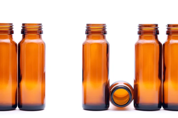 Brown glass bottles — Stock Photo, Image