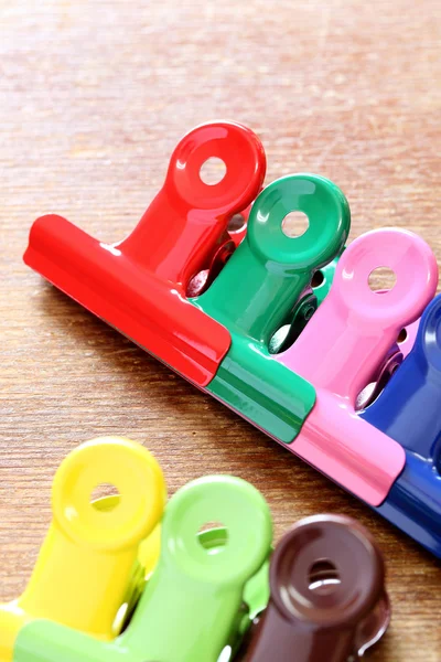 Colorful binder clips — Stock Photo, Image