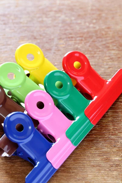 Colorful binder clips — Stock Photo, Image