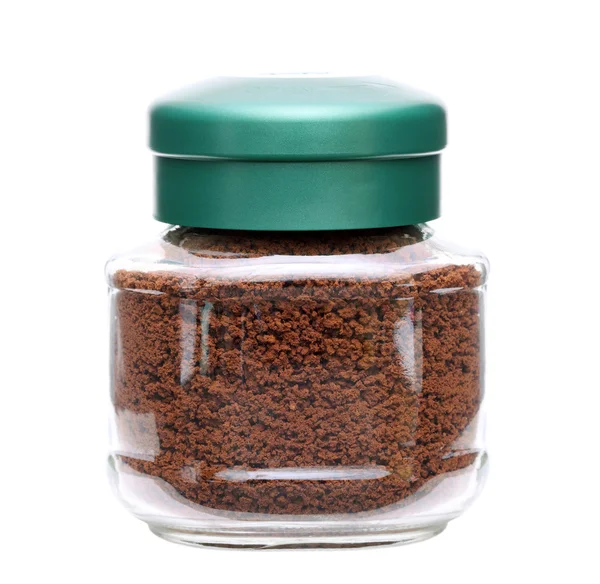 Caffè istantaneo in vaso di vetro — Foto Stock