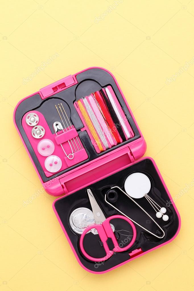 emergency sewing kit, Stock image