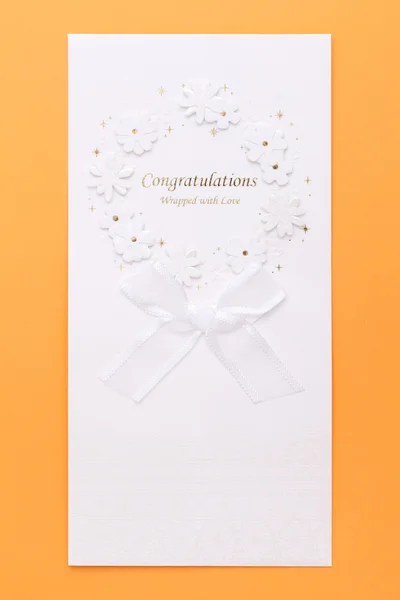 Congratulatory card — Stock Photo, Image