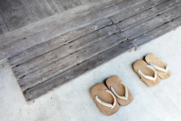 Japanese wooden sandals — Stock Photo, Image