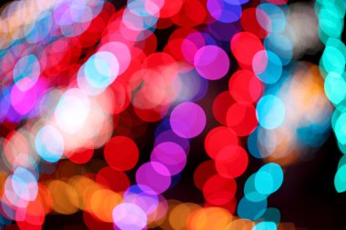 Renkli bokeh ışığı