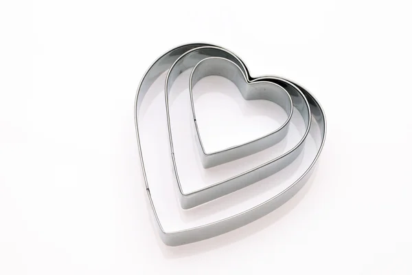 Kalp şeklinde çerez kesici — Stok fotoğraf