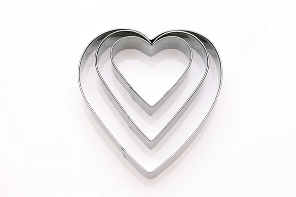 Tagliabiscotti a forma di cuore — Foto Stock