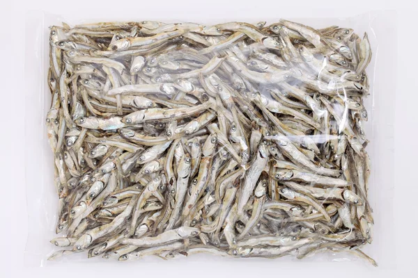 Pescado pequeño seco utilizado en la cocina asiática —  Fotos de Stock