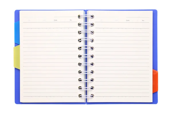 Cuaderno en blanco con marcador — Foto de Stock