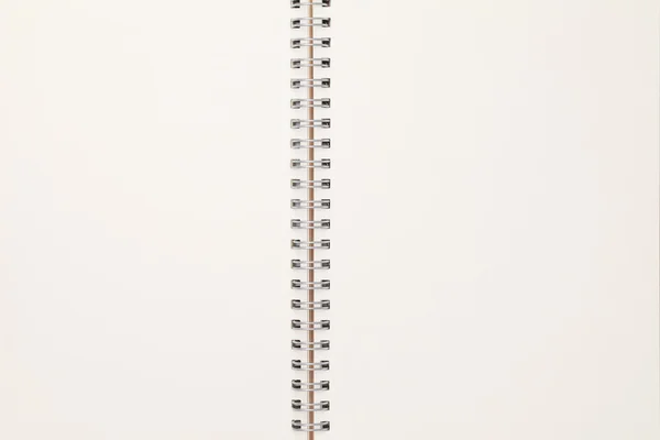 Caderno espiral em branco — Fotografia de Stock