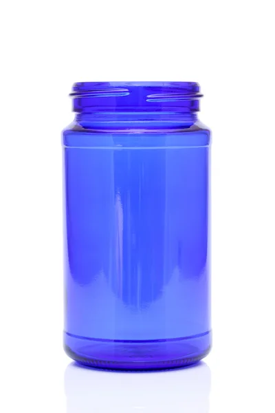 Blue glass jar — Stock Photo, Image