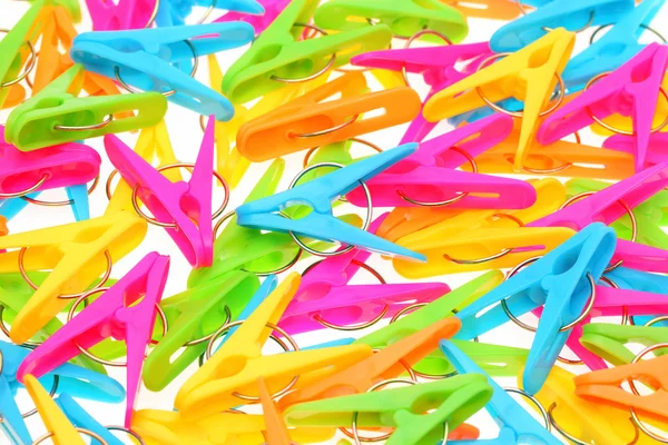 Colorful plastic clothespin — Stock Photo, Image