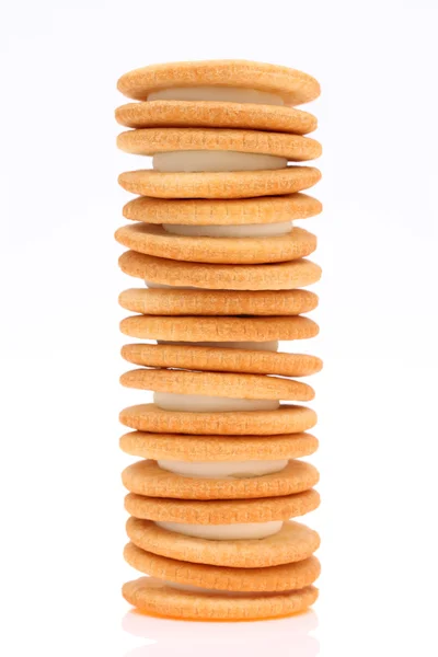 Biscoitos de sanduíche com creme — Fotografia de Stock