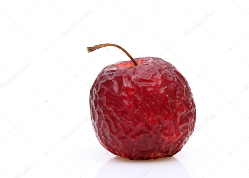 Wrinkled red apple