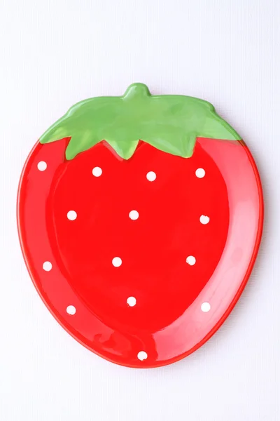 Strawberry-shape plate — Stock Photo, Image