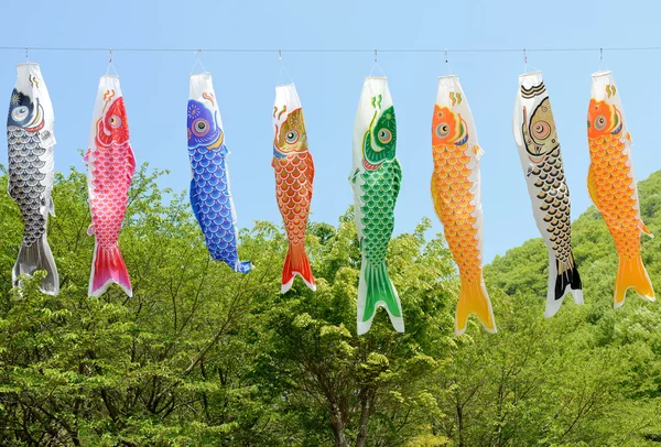 Serpentinas japonesas en forma de carpa — Foto de Stock