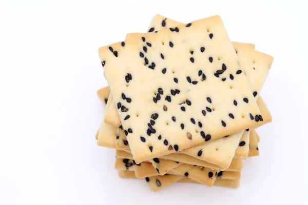 Crackers with sesame — Stock Photo, Image