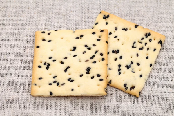 Cracker with sesame — Stock Photo, Image