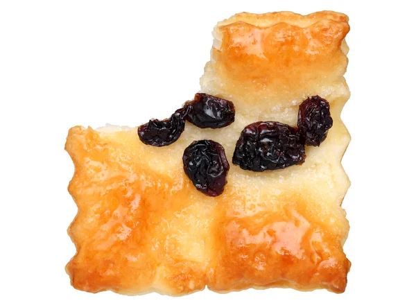 Biscuit aux raisins avec une bouchée — Photo
