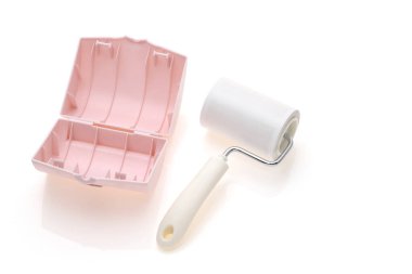 Yapışkan paten temizleme, ev işi ve temizlik konseptini kapat 