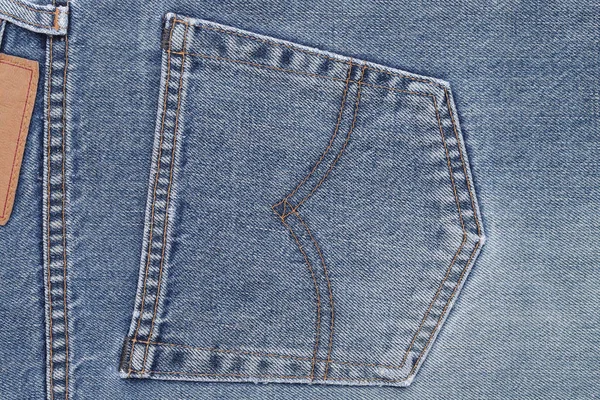 Jeans Pants Back Pockets Isolated White Background — Stock Photo, Image