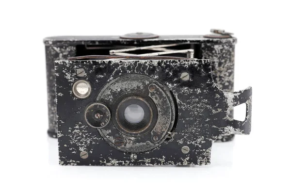 Old Bellows Film Camera Isolated White Background — Stock Fotó