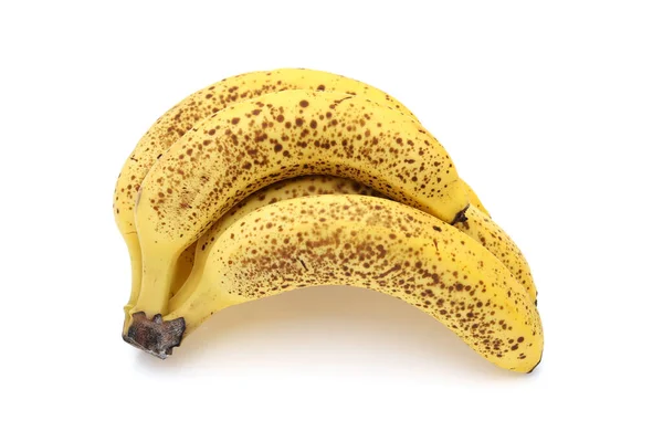 Close Ripe Bananas Isolated White Background — 스톡 사진